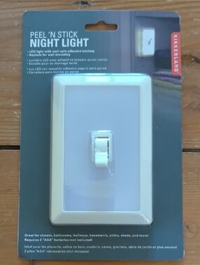 **FREE ADD ON**Kikkerland White Peel-and-Stick LED Night Light
